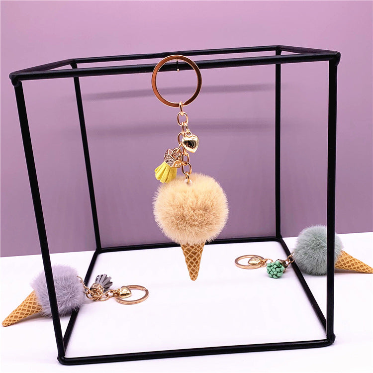 Wholesale Wholesale ice cream cute bag cartoon plush pendant keychain